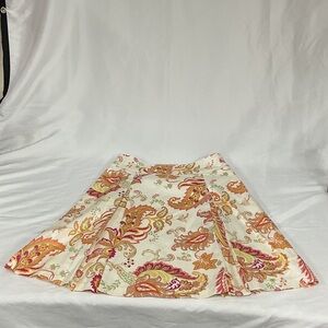 George Multicolor Paisley A-Line Skirt